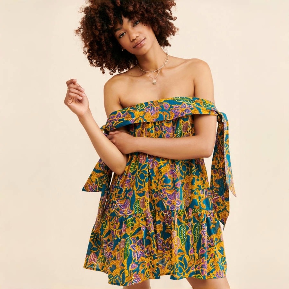Cleobella Violette Off-Shoulder Mini Dress